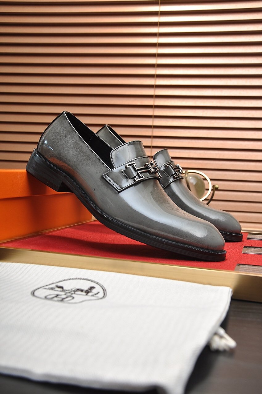 Hermès Men's H-Hardware Leather Loafers