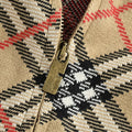 Burberry BBR Oversized Diamond Check Mixed Knit Zip-Up Cardigan Jacket